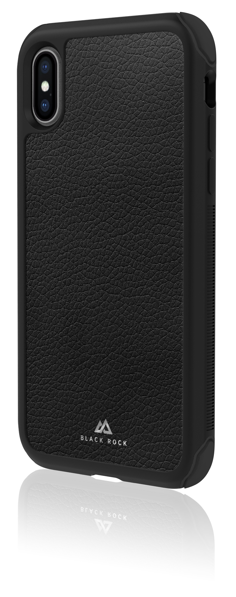 Black Rock Robust Case Real Leather Black for iPhone XR