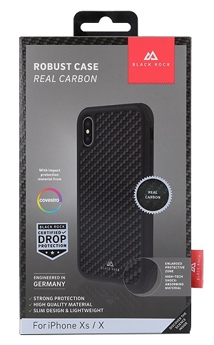 Black Rock Robust Case Real Carbon Black for iPhone XS/X