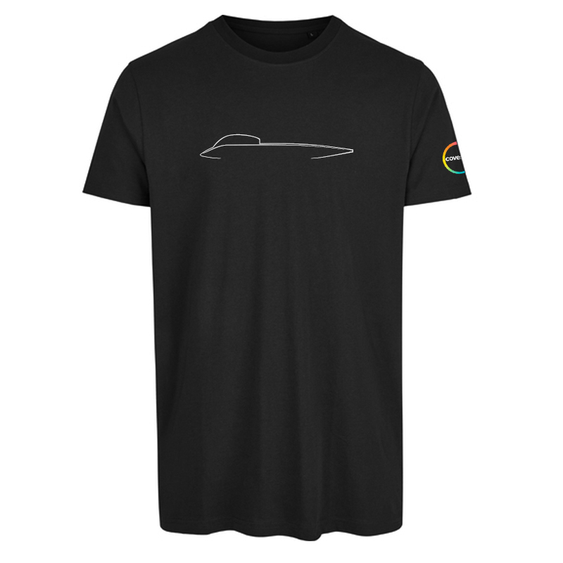 T-Shirt schwarz Herren Sonnenwagenshirt